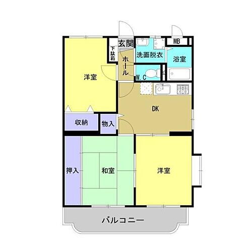 マンションＳＫＹ新庄ＩＩ 3階 3DK 賃貸物件詳細