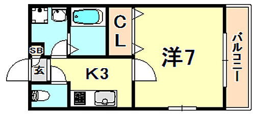 兵庫県神戸市長田区房王寺町1丁目 上沢駅 1K アパート 賃貸物件詳細