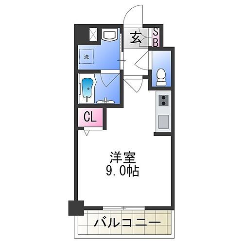 メゾン田中平野 2階 ワンルーム 賃貸物件詳細