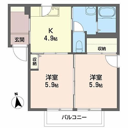 岩手県盛岡市松園3丁目16-6 滝沢駅 2K アパート 賃貸物件詳細