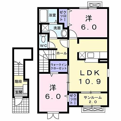 新潟県新潟市江南区砂岡2丁目6番22号 亀田駅 2LDK アパート 賃貸物件詳細
