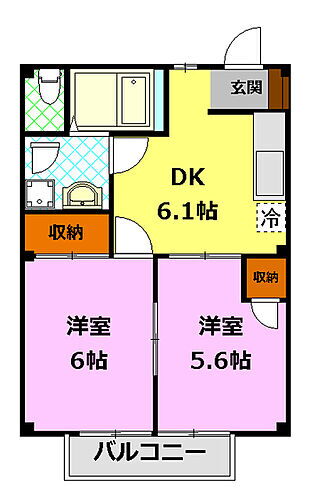 茨城県結城市大字結城 結城駅 2DK アパート 賃貸物件詳細