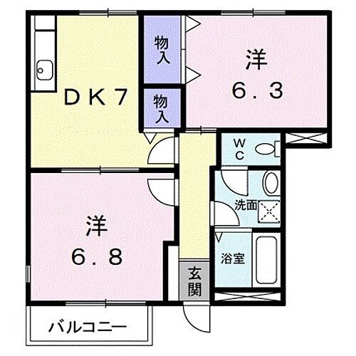 和歌山県和歌山市相坂 吉礼駅 2DK アパート 賃貸物件詳細