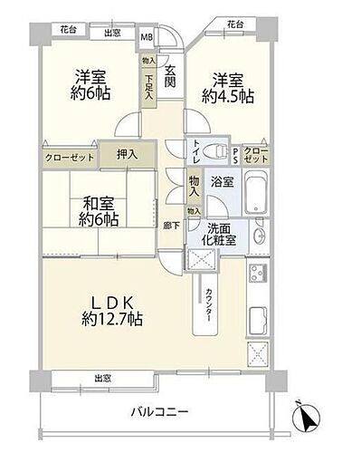 ルイシャトレ多摩センター二番館 1階 3LDK 賃貸物件詳細