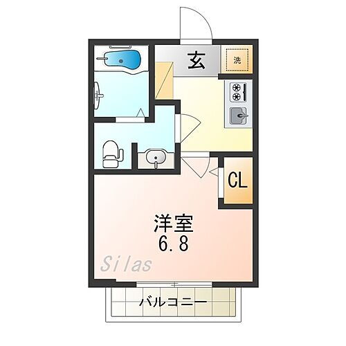 大阪府東大阪市瓜生堂2丁目 若江岩田駅 1K アパート 賃貸物件詳細