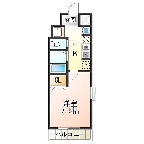 ジュネスコート 5階 1K 賃貸物件詳細