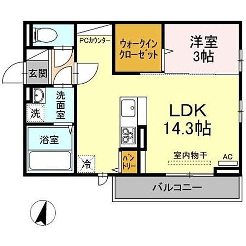 新潟県新潟市西区山田 小針駅 1LDK アパート 賃貸物件詳細