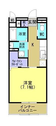 熊本県熊本市中央区西子飼町 藤崎宮前駅 1K マンション 賃貸物件詳細