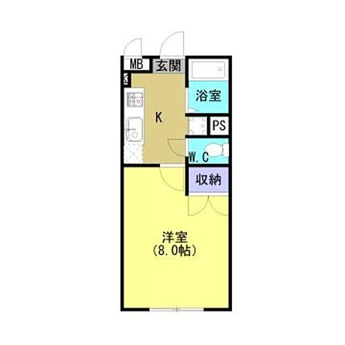 グリーン・ガレ 4階 1K 賃貸物件詳細