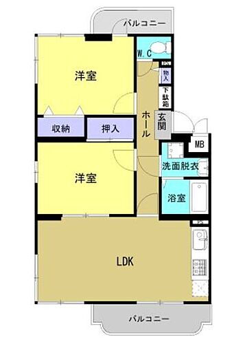 コーポ・南風 2階 2LDK 賃貸物件詳細