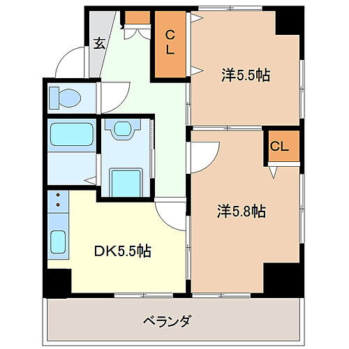 フルール　エトワール 2階 2DK 賃貸物件詳細
