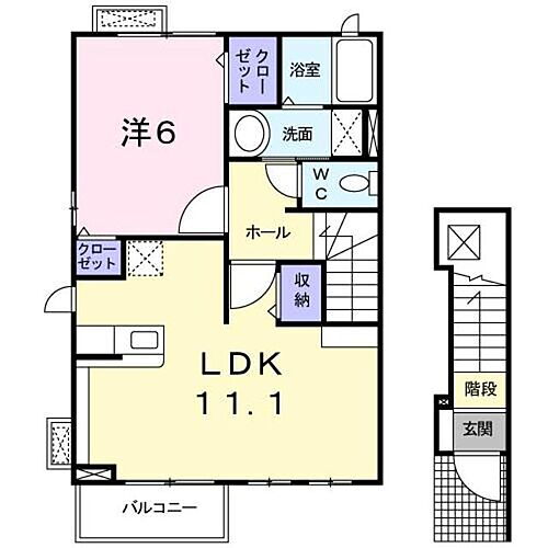 メモワール 2階 1LDK 賃貸物件詳細