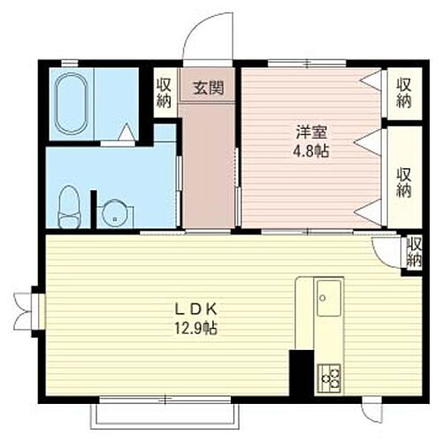 サニーハイツ 2階 1LDK 賃貸物件詳細