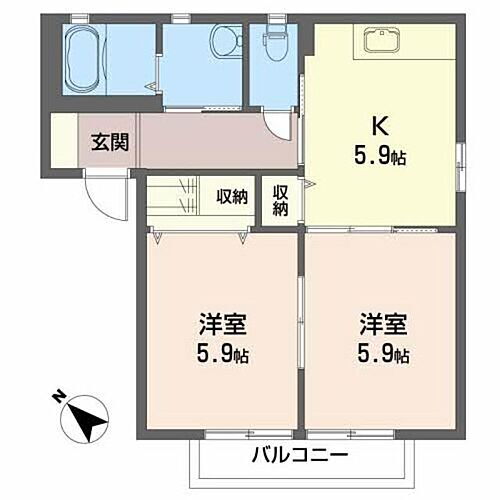 福島県福島市蓬莱町6丁目17-14 南福島駅 2K アパート 賃貸物件詳細