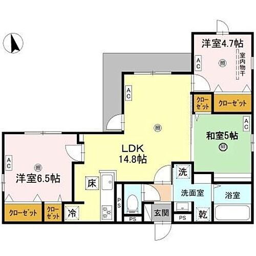 兵庫県西宮市甲子園一番町 甲子園口駅 3LDK アパート 賃貸物件詳細