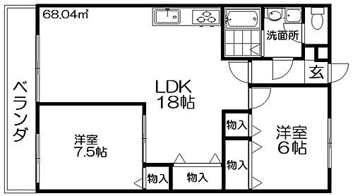 レオハイム長尾ＩＩ 2階 2LDK 賃貸物件詳細