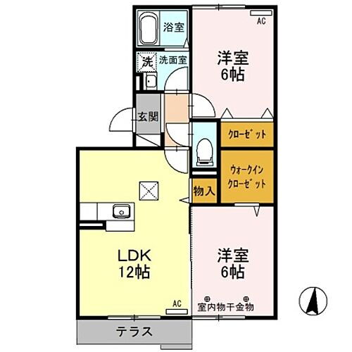 新潟県新潟市中央区京王2丁目10-44 越後石山駅 2LDK アパート 賃貸物件詳細