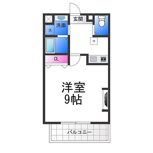 ジーイートワ 4階 1K 賃貸物件詳細