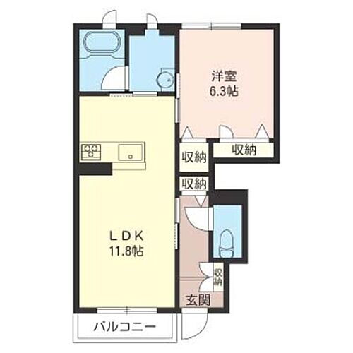 山梨県甲府市後屋町542 国母駅 1LDK アパート 賃貸物件詳細