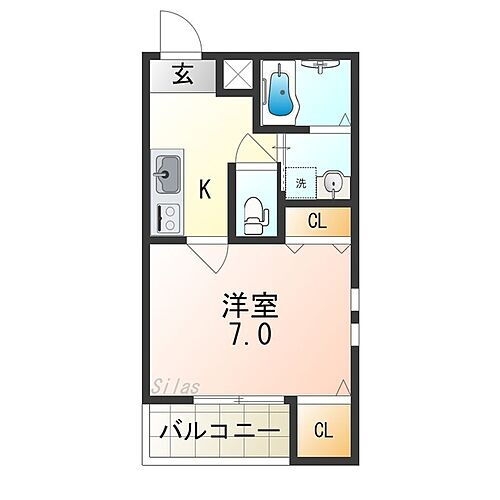 大阪府大阪市東住吉区桑津1丁目 東部市場前駅 1K アパート 賃貸物件詳細