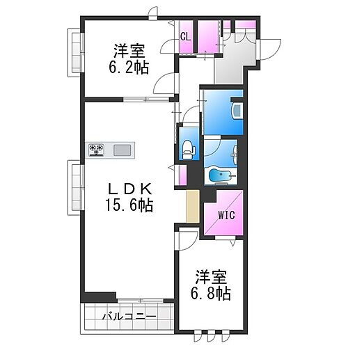ココン文の里 3階 2LDK 賃貸物件詳細