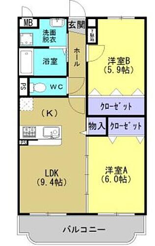 福島県福島市郷野目字上 南福島駅 2LDK マンション 賃貸物件詳細