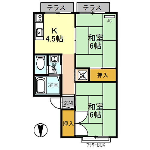 兵庫県尼崎市若王寺3丁目 塚口駅 2K アパート 賃貸物件詳細