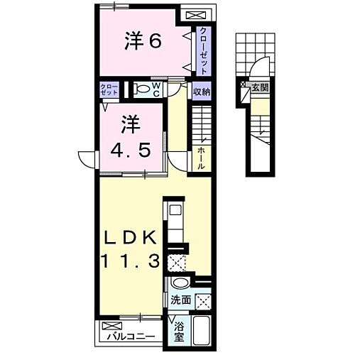 アヴェニュー　泉大津 2階 2LDK 賃貸物件詳細