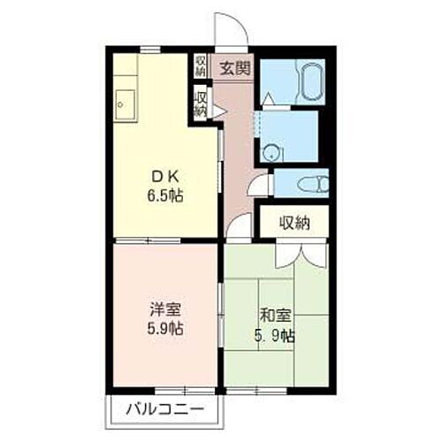 フラットマーシュ 2階 2DK 賃貸物件詳細
