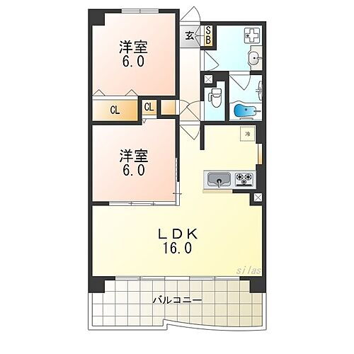 カーサベージュＩＩ 2階 2LDK 賃貸物件詳細