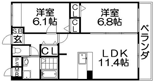 ＢＥＡＵ　ＣＨＡＭＰＳ夢運 4階 2LDK 賃貸物件詳細