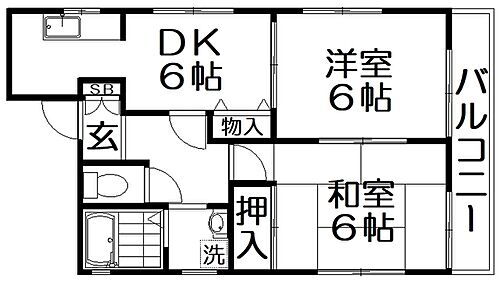 パークアベニュー 2階 2DK 賃貸物件詳細