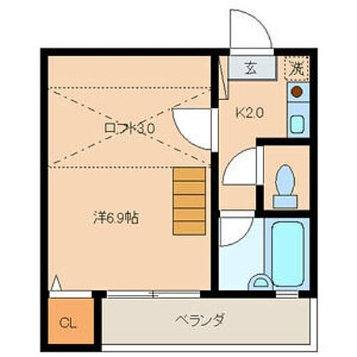 マーベラス名島 2階 1K 賃貸物件詳細