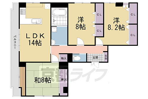 木幡ビル 3階 3LDK 賃貸物件詳細