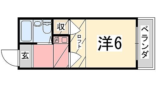 リバーサイドヴィラ別府Ｊ棟 2階 1K 賃貸物件詳細