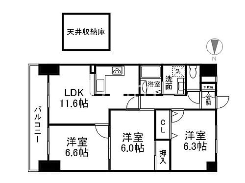 アルモード醍醐 6階 3LDK 賃貸物件詳細