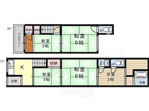 大阪府大阪市西淀川区花川1丁目 塚本駅 5K 一戸建て 賃貸物件詳細