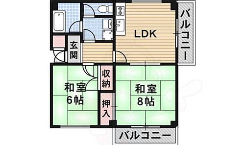 大阪府茨木市沢良宜浜2丁目 沢良宜駅 2LDK マンション 賃貸物件詳細