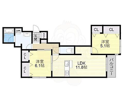 大阪府堺市堺区南三国ヶ丘町6丁 堺市駅 2LDK マンション 賃貸物件詳細