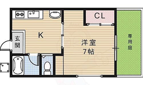大阪府箕面市桜井1丁目26番25号 牧落駅 1K アパート 賃貸物件詳細