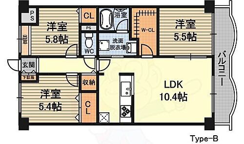 タイガーアネックスマンション 2階 3LDK 賃貸物件詳細
