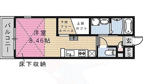 ラフィーネ 1階 ワンルーム 賃貸物件詳細