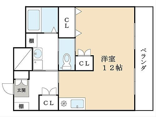 ブラッサム精華 3階 1K 賃貸物件詳細