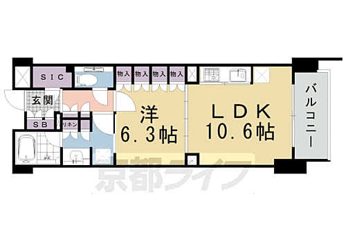 ザ・パークハウス京都河原町 8階 1LDK 賃貸物件詳細