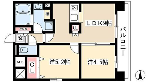 愛知県名古屋市中区千代田2丁目25-6 上前津駅 2LDK マンション 賃貸物件詳細