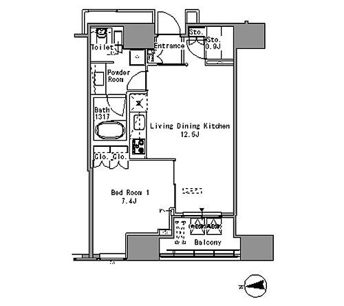 東京都港区浜松町１丁目 浜松町駅 1LDK マンション 賃貸物件詳細