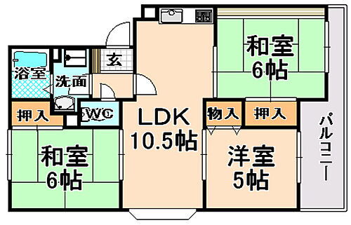 兵庫県伊丹市西野5丁目 伊丹駅 3LDK アパート 賃貸物件詳細