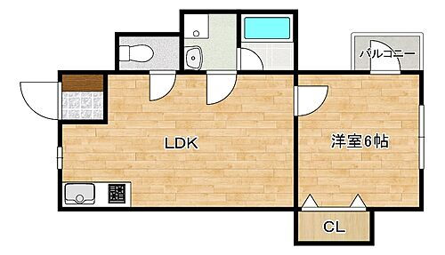 ヴィレッジリバー住吉 2階 1LDK 賃貸物件詳細