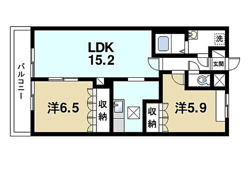 奈良県奈良市帝塚山中町 富雄駅 2LDK アパート 賃貸物件詳細