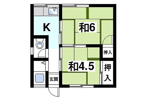 奈良県奈良市南永井町 近鉄奈良駅 2K アパート 賃貸物件詳細